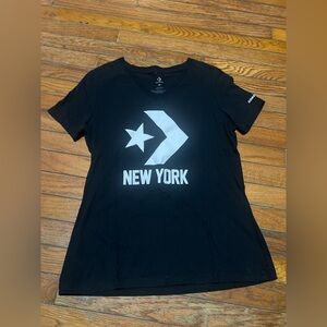 Converse Women's Black New York Graphic Tee